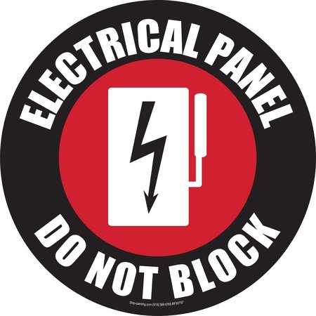 SUPERIOR MARK Floor Sign, Rubber, Electrical Panel Do Not Block, 17.5in RFS0757